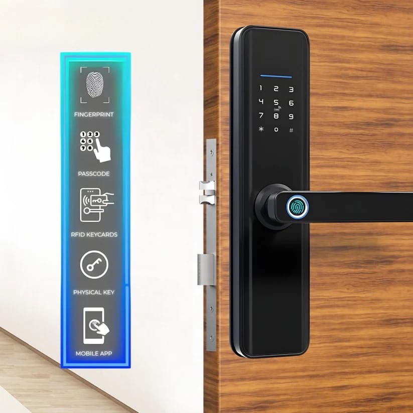 Mortice smart lock with access features