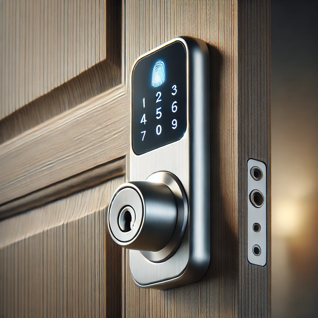 Smart lock installation photo from the original Keymasters website